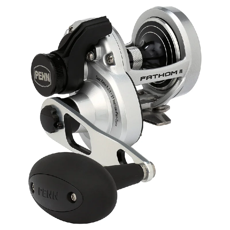 Fishing line high balance-PENN Fathom II Lever Drag Single Speed 15LD Conventional Reel FTHII15LD [1563377]