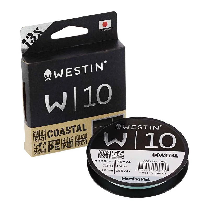 Fishing hook glow steady-Westin W10 13 Coastal Morning Mist Braid