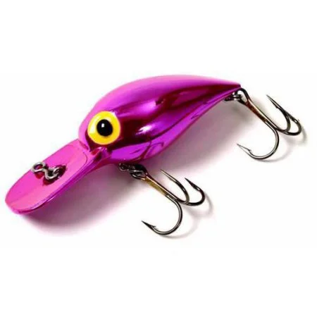 Fishing line knot firm-Brad S L Il Wigglers Crank Bait  Metallic Pink