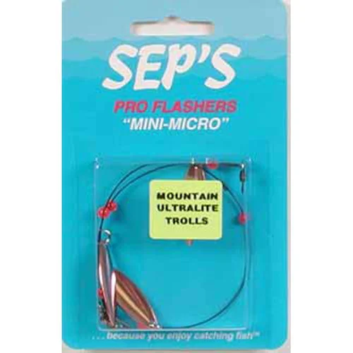 Fishing hook quick strength-Sep's Pro Flasher Mini Micro Willow Leaf Trolling Blade, Copper