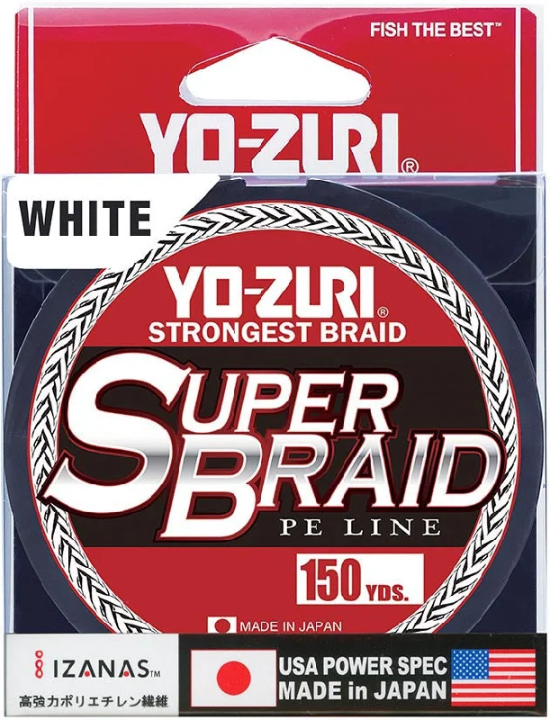 Fishing reel smooth hold-Yo-Zuri SuperBraid White - 150 Yard Spool