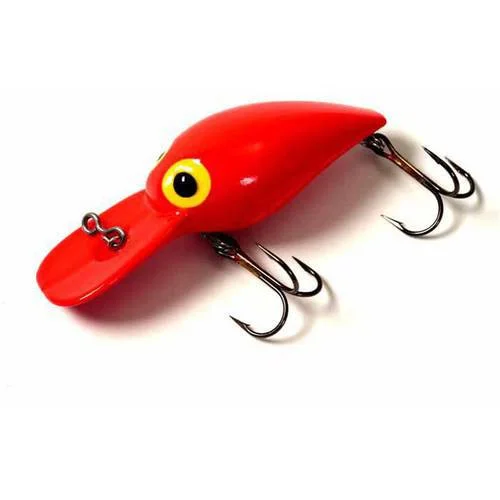 Fishing tackle carry case-Brad S Mag Wigglers Crank Bait  Fluorescent Red