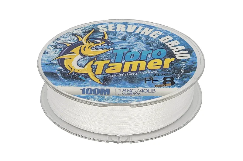 Fishing sonar compact-Toro Tamer 8 Strand Hollow Serving Braid 100m