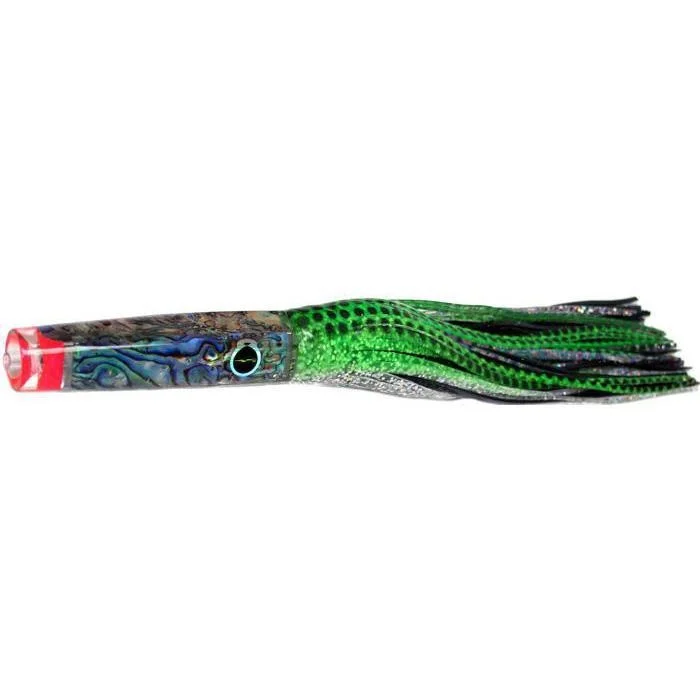 Fishing hook glow hold-Black Bart Rum Cay Candy Light Tackle Lure - Green Dot/Black Dot