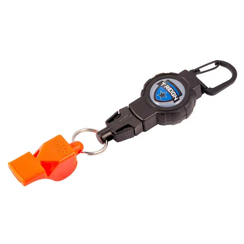 Fishing bait live case-T-Reign Retractable Gear Tether with FOX40 Safety Whistle 0TBP-0201 - Carabiner