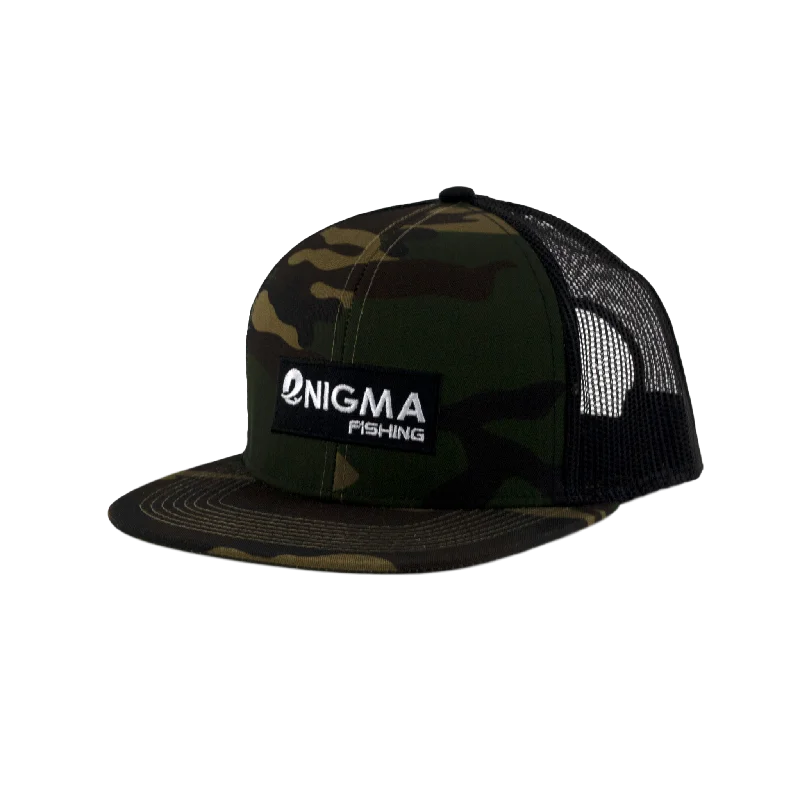 Fishing bait scent support-Enigma Fishing Patch Camo Snapback Hat