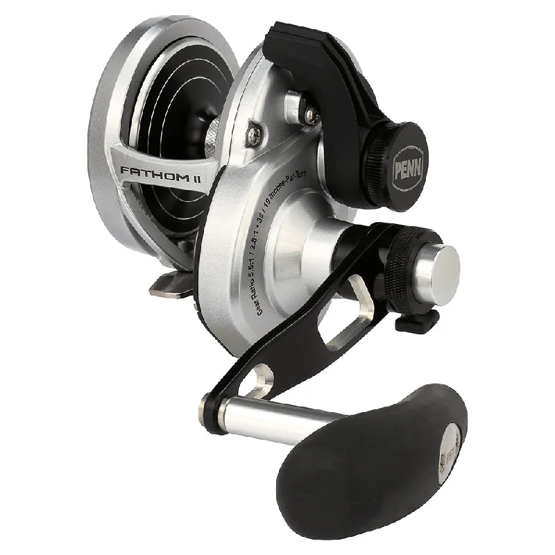 Fishing rod bank case-PENN Fathom II Lever Drag 2 Speed 15XNLD2LH Left Hand Reel FTHII15XNLD2LH [1563177]