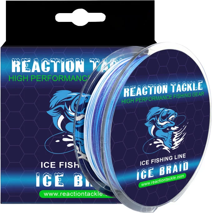 Fishing line durable firm-Reaction Tackle Ice Fishing Braided line - 8 Strand