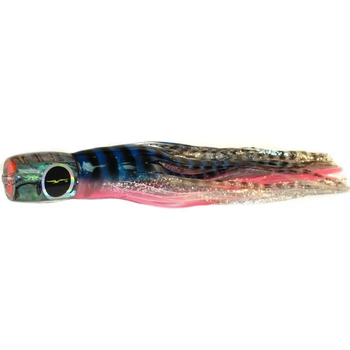 Fishing reel balanced stability-Black Bart Mahi Candy Medium Tackle Lure - Blue Pink Tiger/Silver Tiger