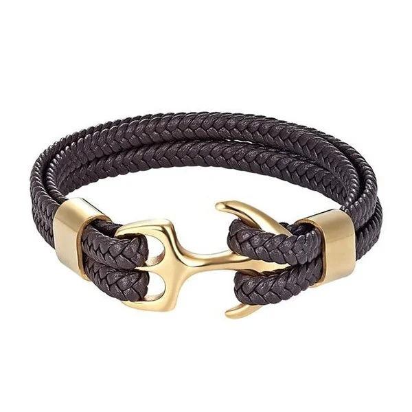 Fishing hook quick reach-Luxury Anchor Bracelet