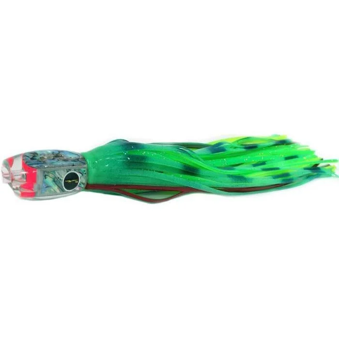 Fishing reel low control-Black Bart Pelagic Breakfast Light Tackle Lure - Glow/Green Chartreuse