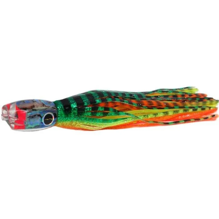 Fishing rod telescopic case-Black Bart Pelagic Breakfast Light Tackle Lure - Green Orange Tiger/Orange Yellow Tiger