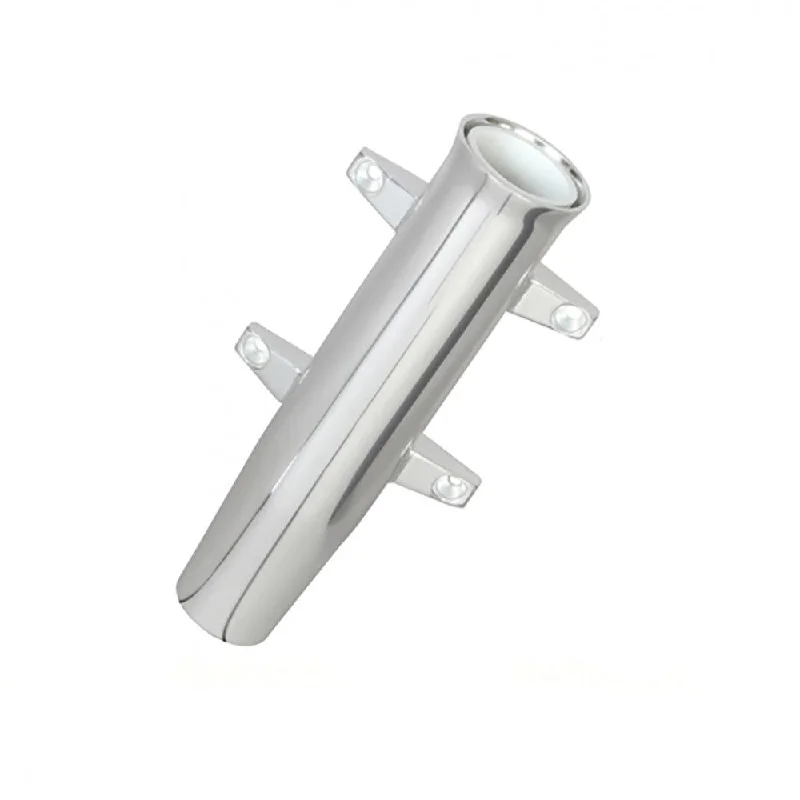 Fishing reel low steady-Lees Aluminum Side Mount Rod Holder - Tulip Style - Silver Anodize [RA5000SL]