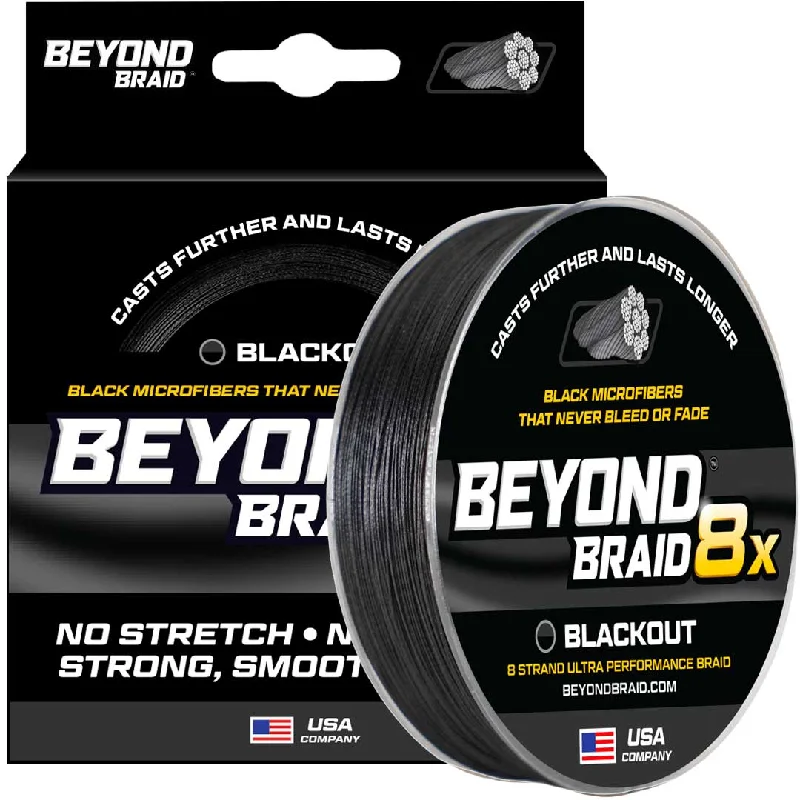 Fishing hook rust grip-BEYOND BRAID Blackout 8X NO FADE BRAID - Ultra Performance 8 Strand