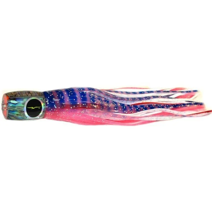 Fishing line cast strength-Black Bart Mahi Candy Medium Tackle Lure - Pink Tiger/White