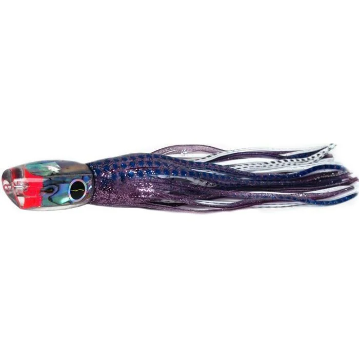 Fishing line cast control-Black Bart Pelagic Breakfast Light Tackle Lure - Purple Dot/White Dot