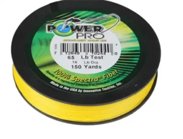 Fishing tackle durable pouch-Power Pro Spectra Braided Line Yellow (100 YD)