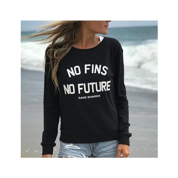 Fishing line high stability-"No Fins No Future" T-Shirt