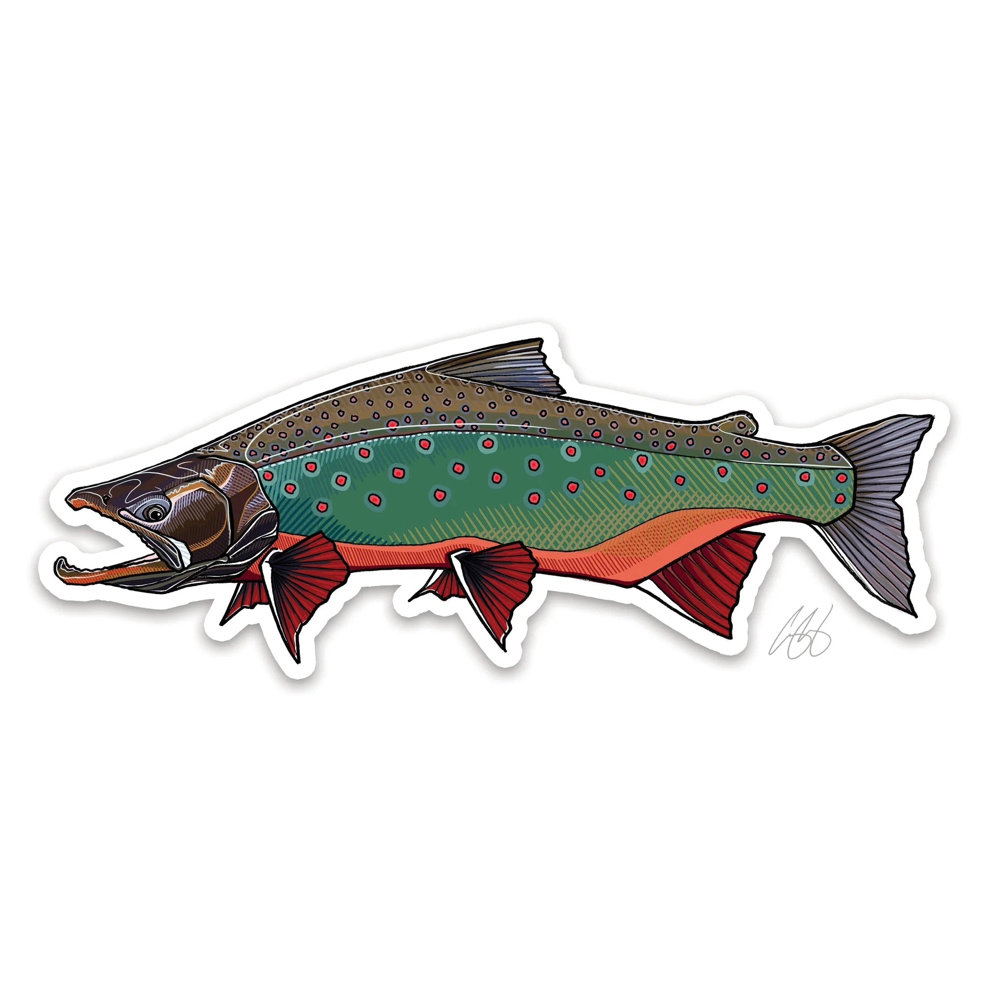 Fishing tackle multi-strap-Underwood Arctic Char Sticker