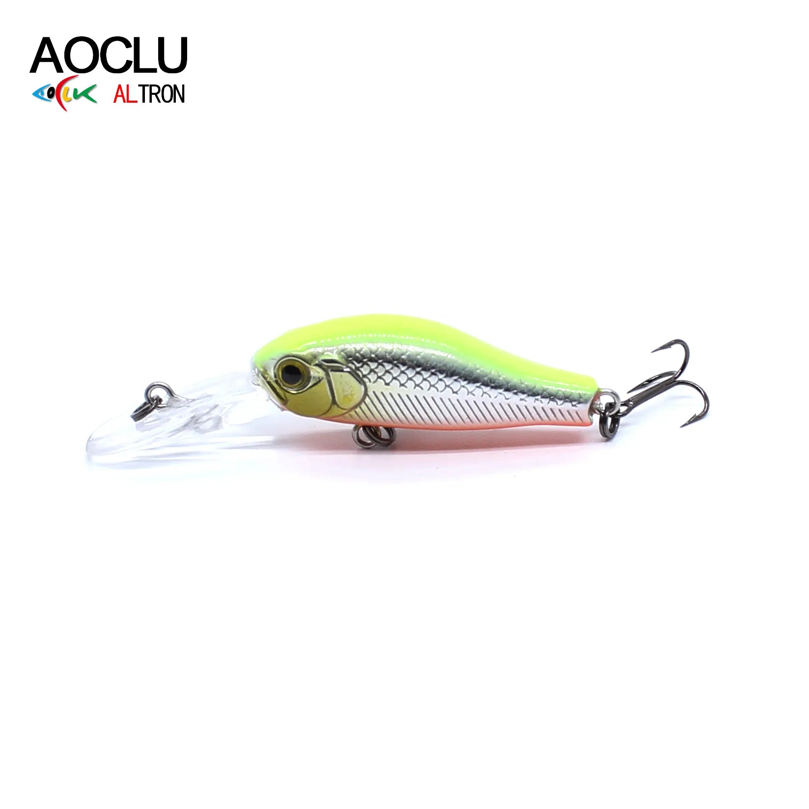 Fishing hook quick strength-AOCLU Floating Deep Swimmer 35mm 2.4g Diving 1.2m Hard Bait Minnow Crank Shad Lure For Sea Bass Boat Rock Inshore Fishing VMC