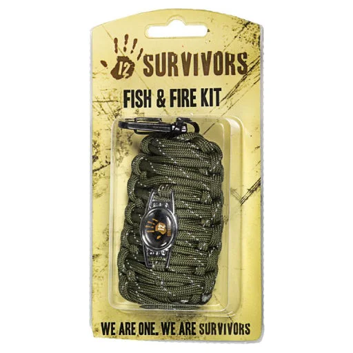 Fishing rod travel pouch-12 Survivors Fish and Fire Emergency Kit