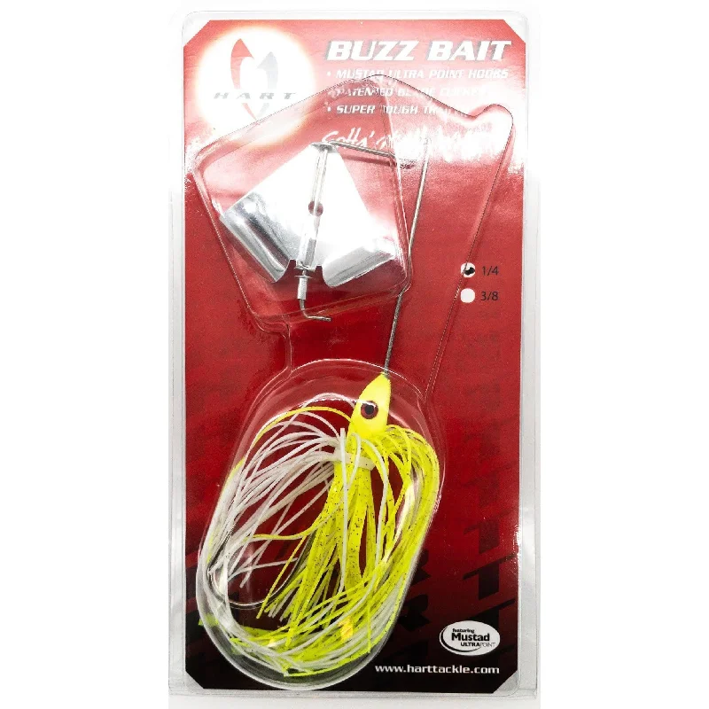 Fishing rod ice pouch-Hart Tackle Bleeding Heart Buzzbait 1/4 oz. Silver Chart/White