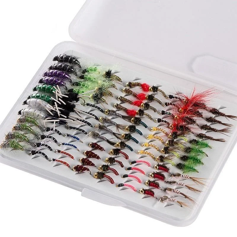 Fishing bait live balance-96 Piece Fly Fishing Flies