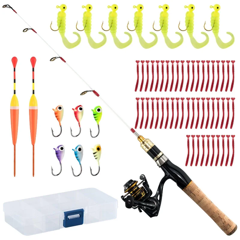 Fishing hook durable firm-Dr.Fish 68pcs lce Fishing Combo