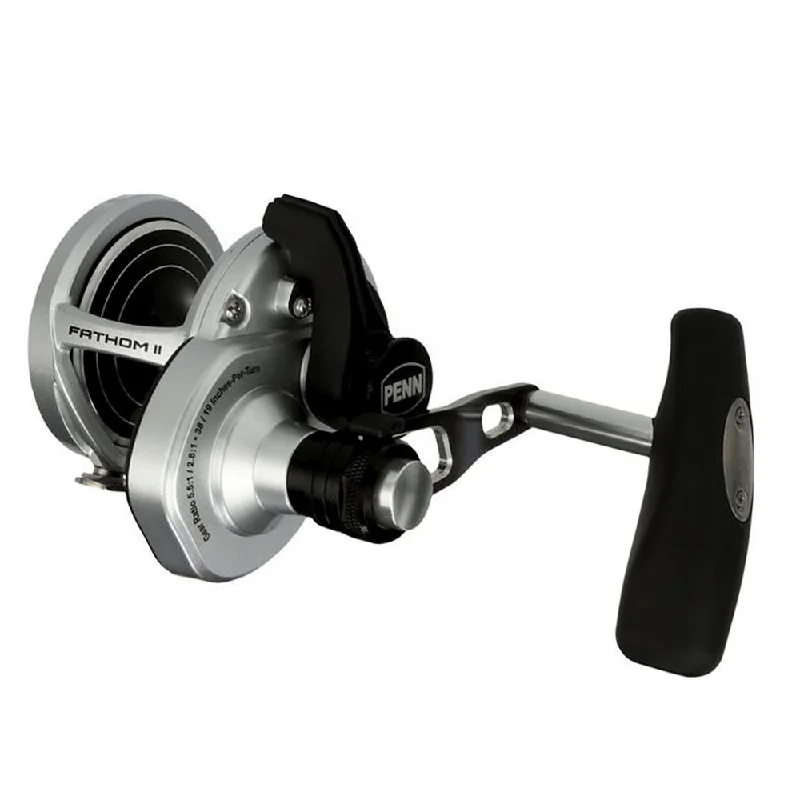 Fishing line cast power-PENN Fathom II Lever Drag 2 Speed 25NLD2LH Left Hand Reel FTHII25NLD2LH [1563179]