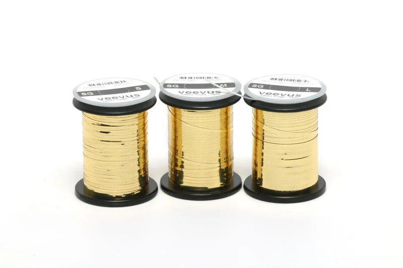 Fishing line smooth control-Veevus Silver/Gold Mylar Tinsel