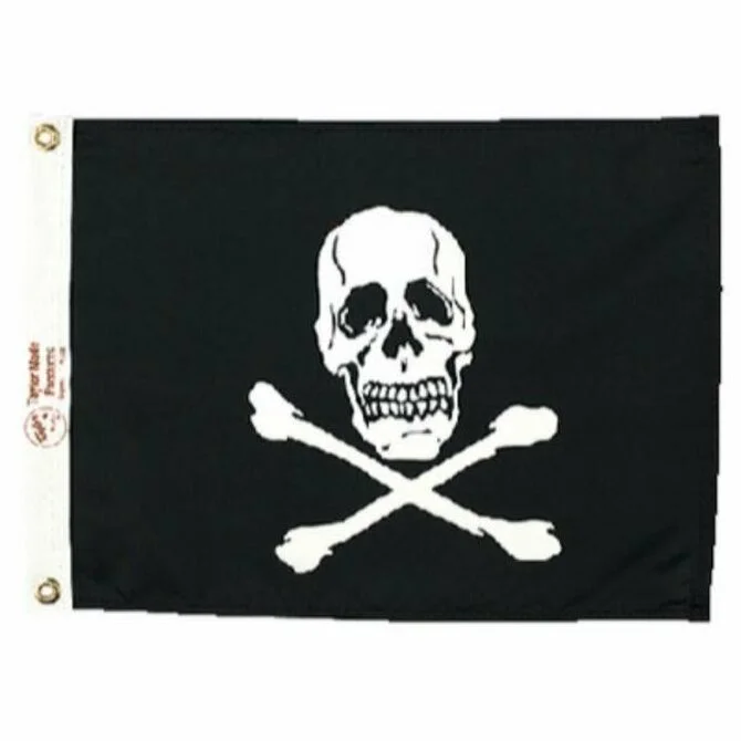 Fishing rod ice case-Taylor Made - Jolly Roger Flag 12 " x 18"