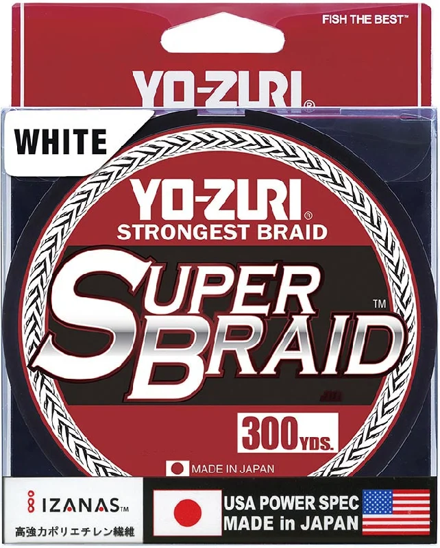 Fishing tackle utility case-Yo-Zuri SuperBraid White - 300 Yard Spool