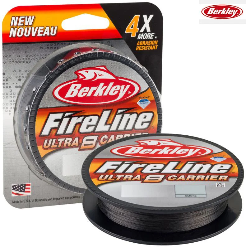 Fishing tackle travel pack-New Berkley Fireline Ultra 8 Carrier Braid Smoke 150m & 300m Spools - All Sizes