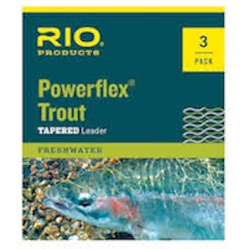 Fishing reel balanced support-Rio 246 Powerflex Trout Leader 4X 6.4lb - 3pk