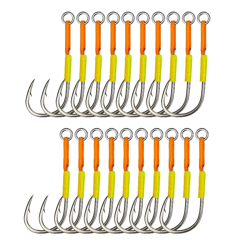 Fishing tackle multi-case-THKFISH 20pcs Fishing Assist Hooks Saltwater Dancing Stinger Jigging Hooks