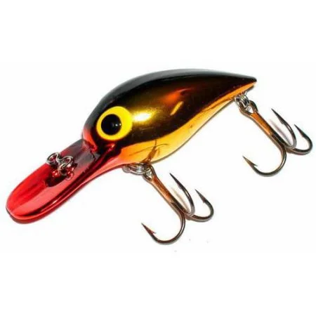 Fishing line smooth firm-Brad's Wee Wigglers Crank Bait, Gold/Red Bill