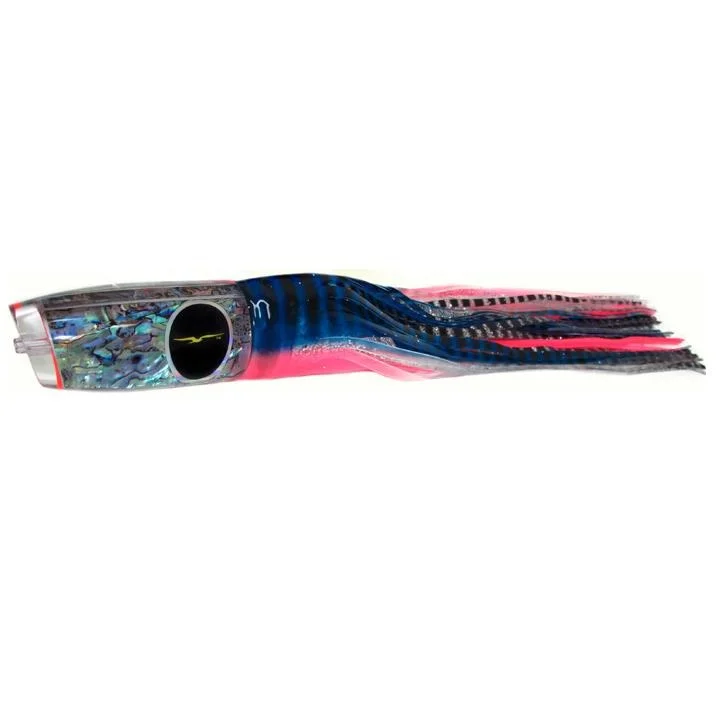 Fishing tackle soft pouch-Black Bart Super Plunger Heavy Tackle Lure - Blue Pink Tiger/Silver Tiger