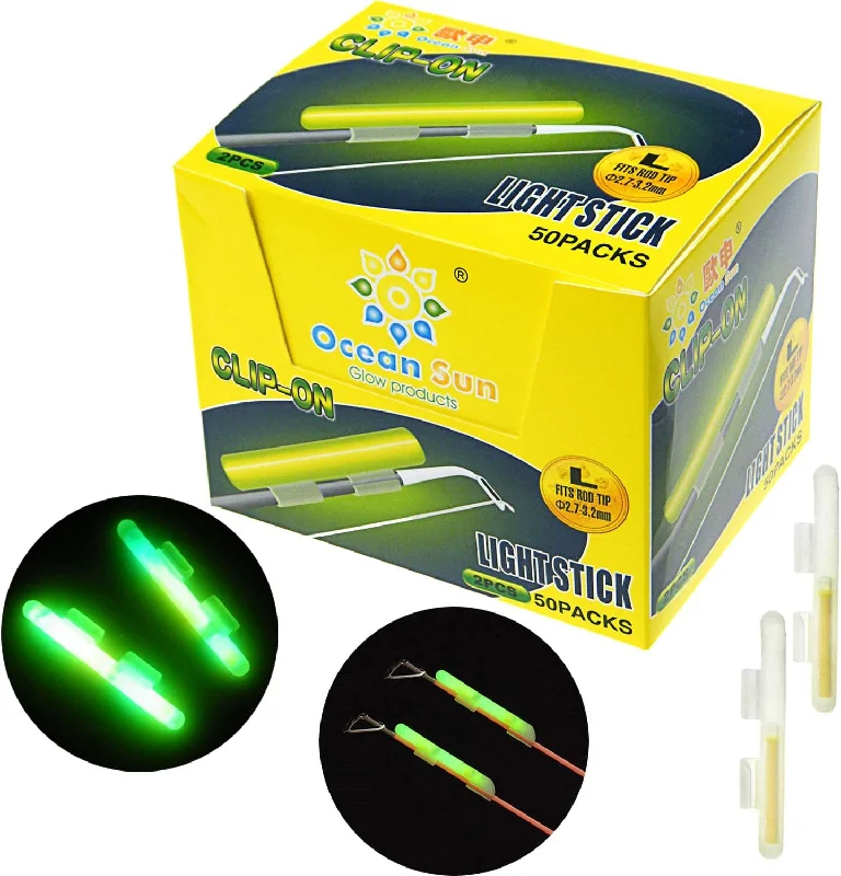 Fishing line knot strength-THKFISH 100pcs Fishing Glow Sticks Rod Tip Glow Sticks