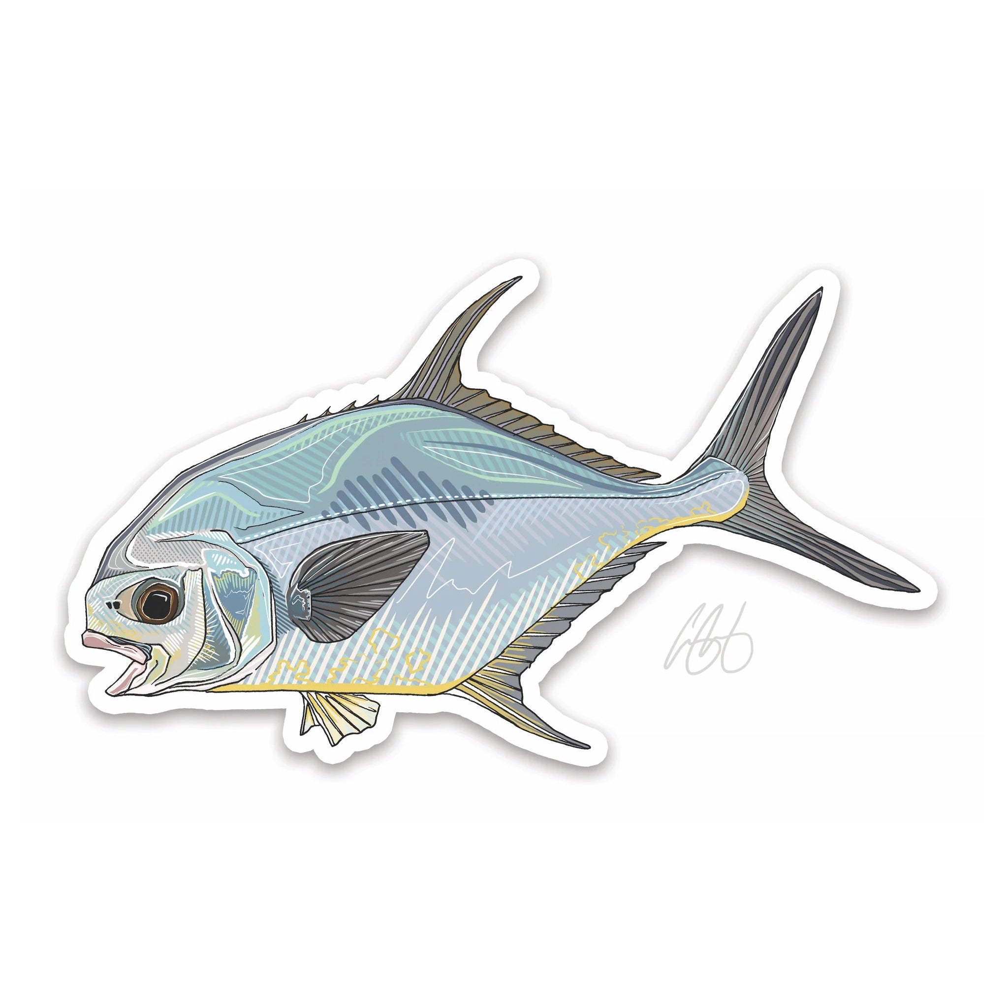 Fishing reel high control-Underwood Permit Sticker