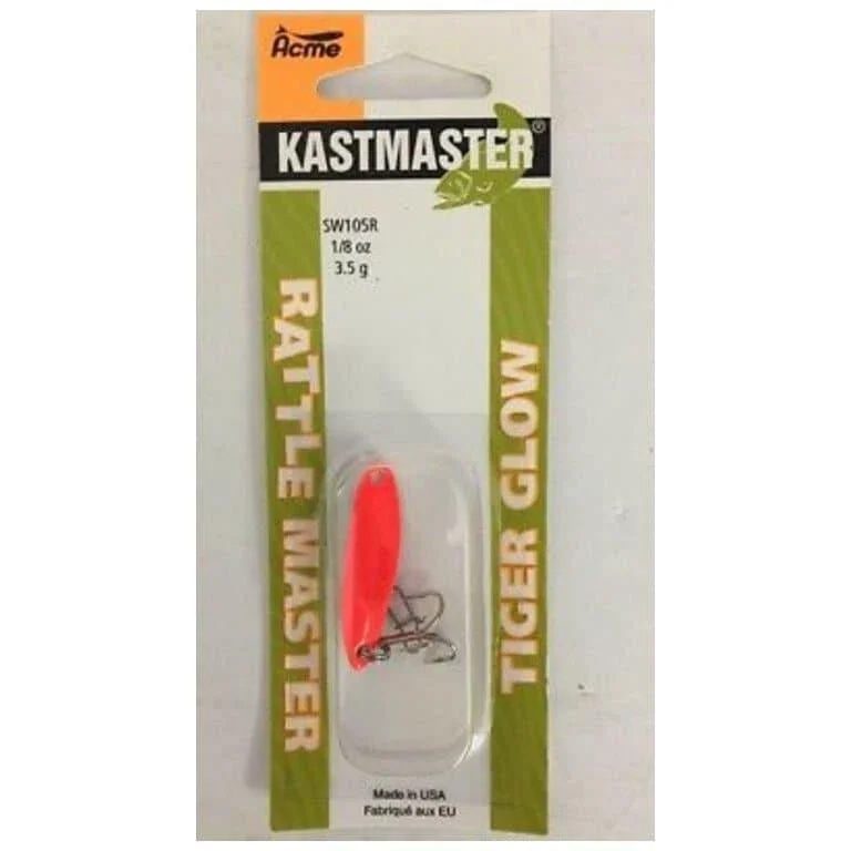 Fishing tackle carry case-Acme Rattlemaster Tiger Glow Baitfish SW105R/CGR 1/8 Oz Orange/Glow