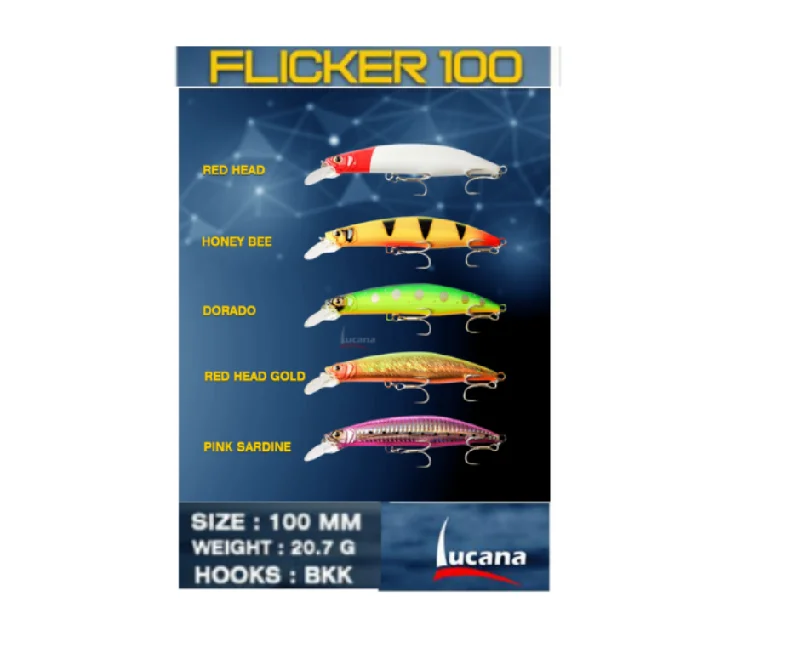 Fishing line smooth reach-Lucana Flicker 100mm-120mm