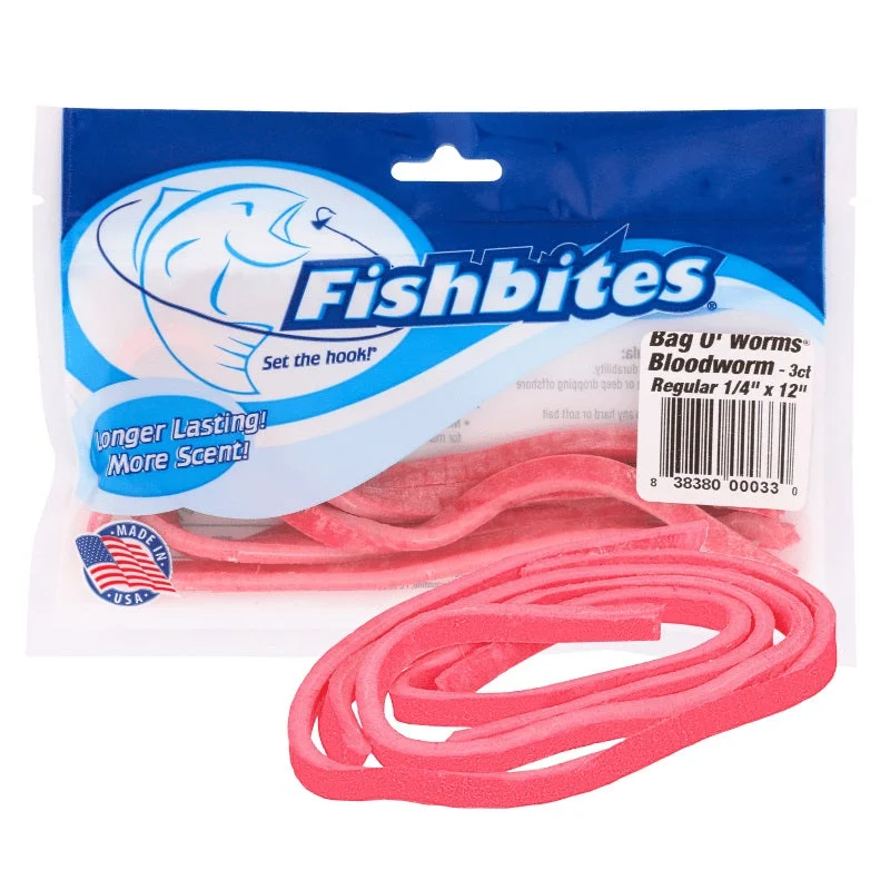 Fishing rod bank case-Bag O' Worms Longer Lasting Bloodworm - (1/4 inch)