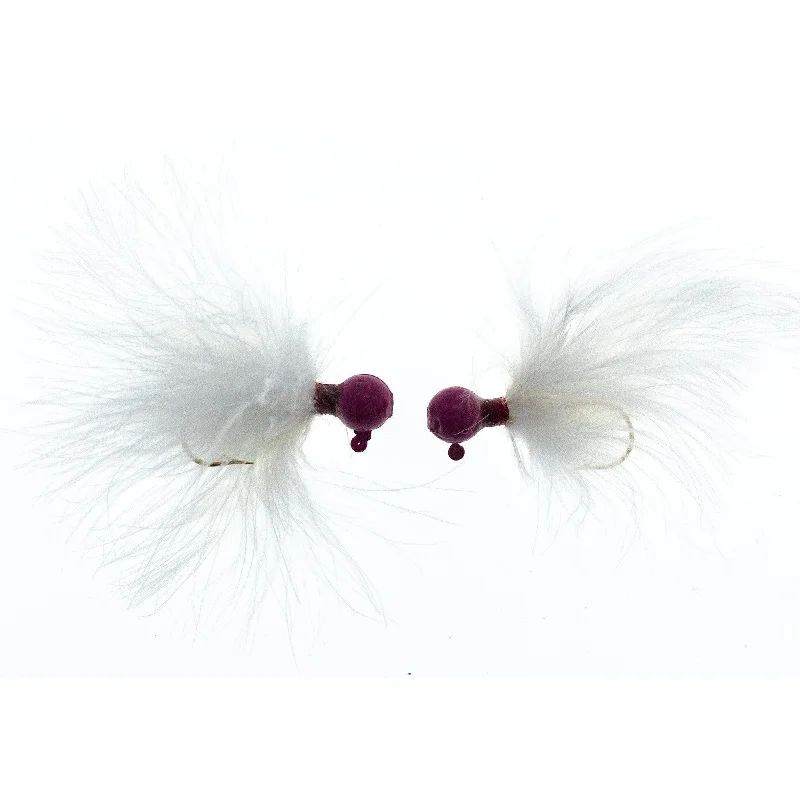 Fishing rod pond holder-Better Baits Hand-Tied Marabou Jigs 1/4 oz Pink/White Qty 2