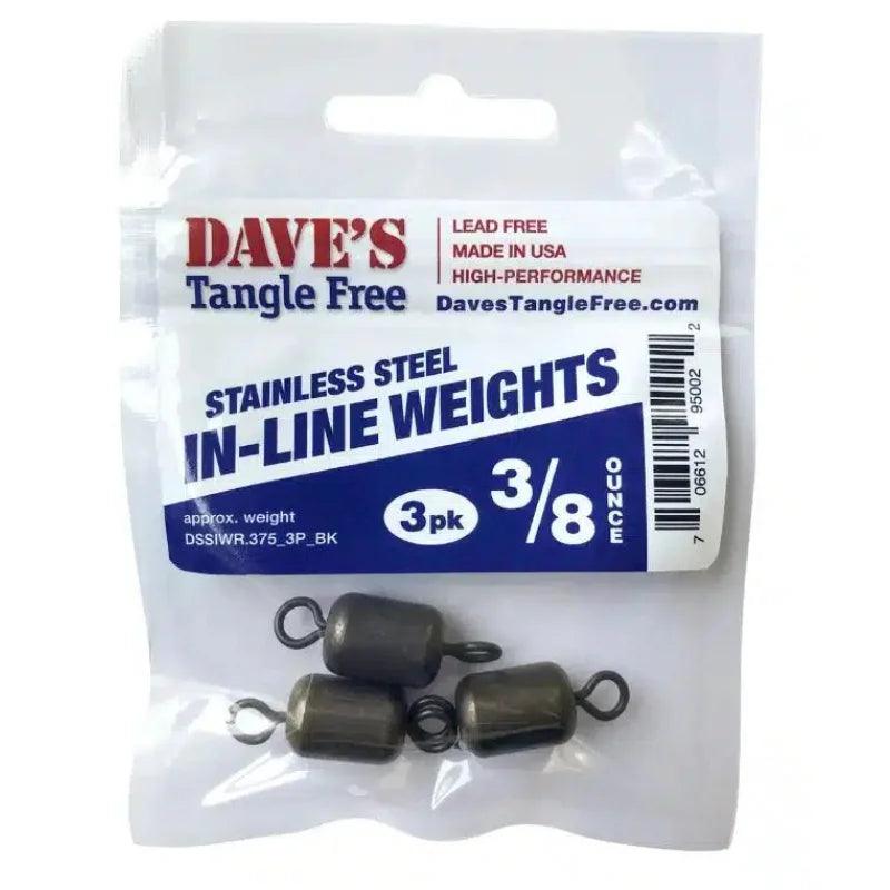 Fishing rod heavy pouch-Dave's Tangle Free Steel In-Line Fishing Weights | Grab-n-Go Packs