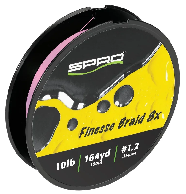 Fishing rod sturdy case-SPRO Finesse Braid 8x Flash Pink 164 Yards