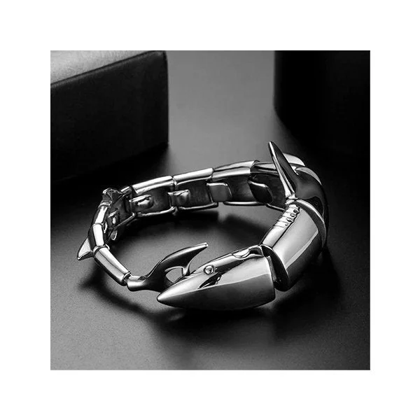 Fishing bait live reach-Stainless Steel Shark Bracelet