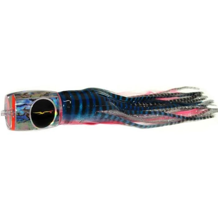 Fishing rod boat pouch-Black Bart Marlin Candy Medium Heavy Tackle Lure - Blue Pink Tiger/Silver Tiger